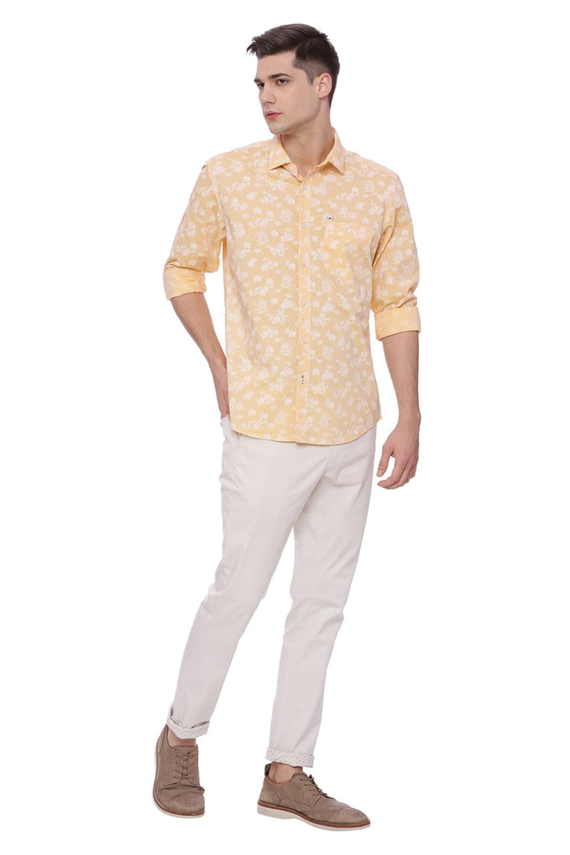 BASICS SLIM FIT PRINTED SHIRT