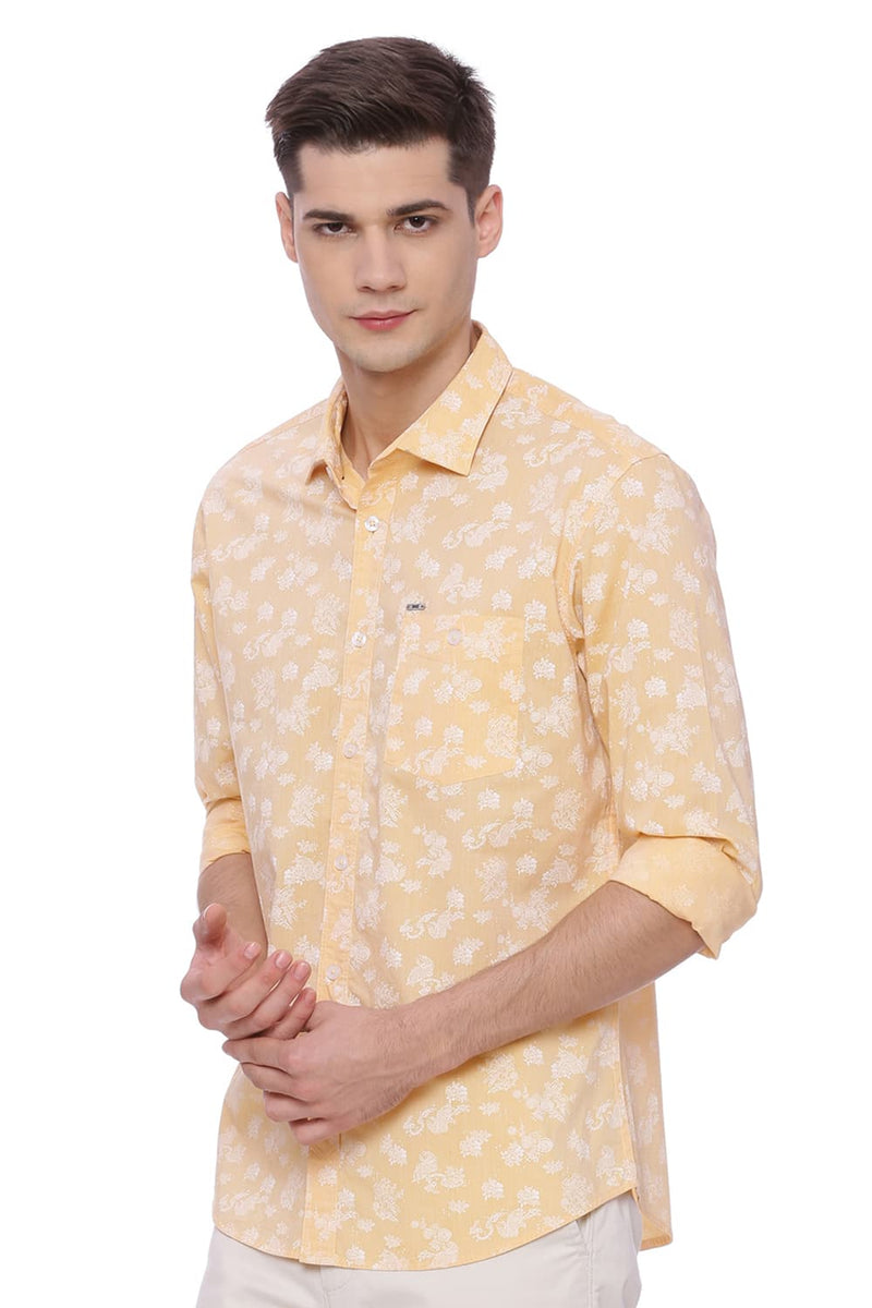 BASICS SLIM FIT PRINTED SHIRT