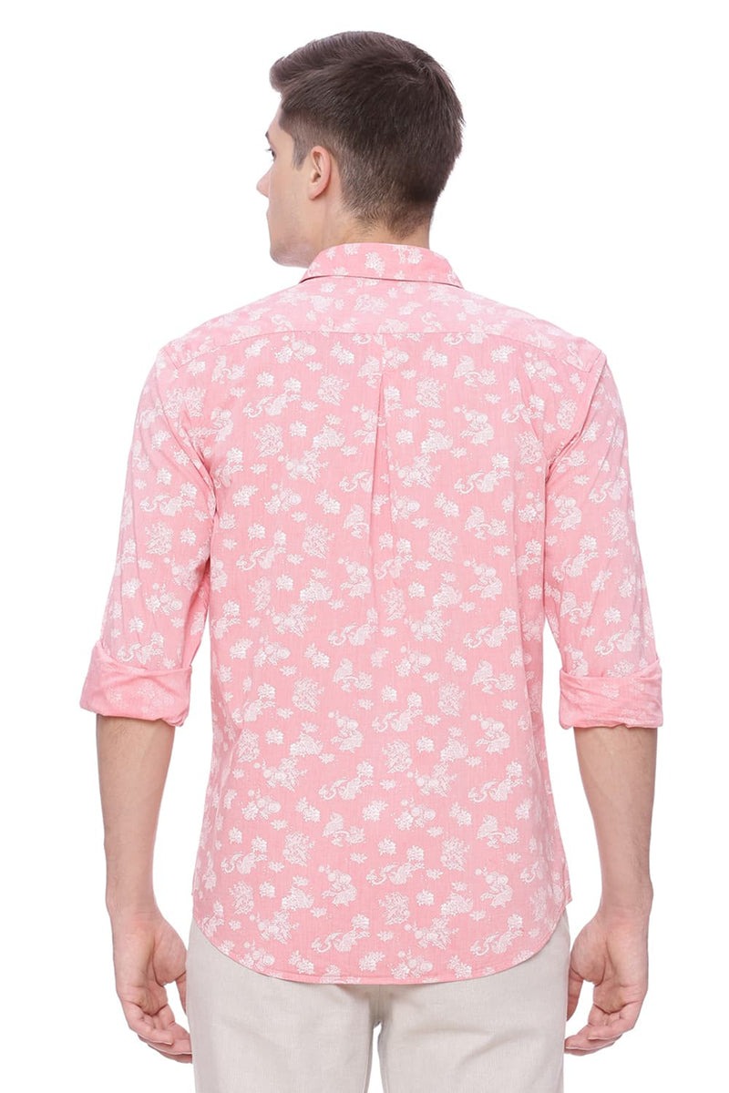 BASICS SLIM FIT PRINTED SHIRT