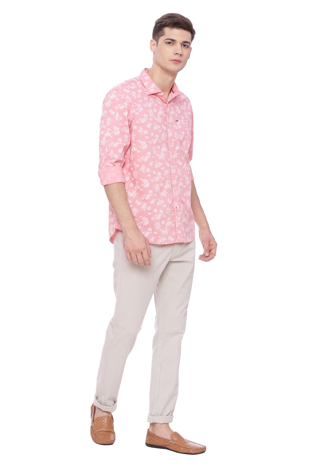 BASICS SLIM FIT PRINTED SHIRT