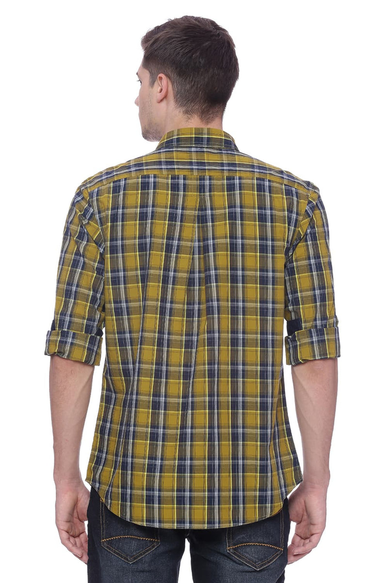 BASICS SLIM FIT CHECKS SHIRT