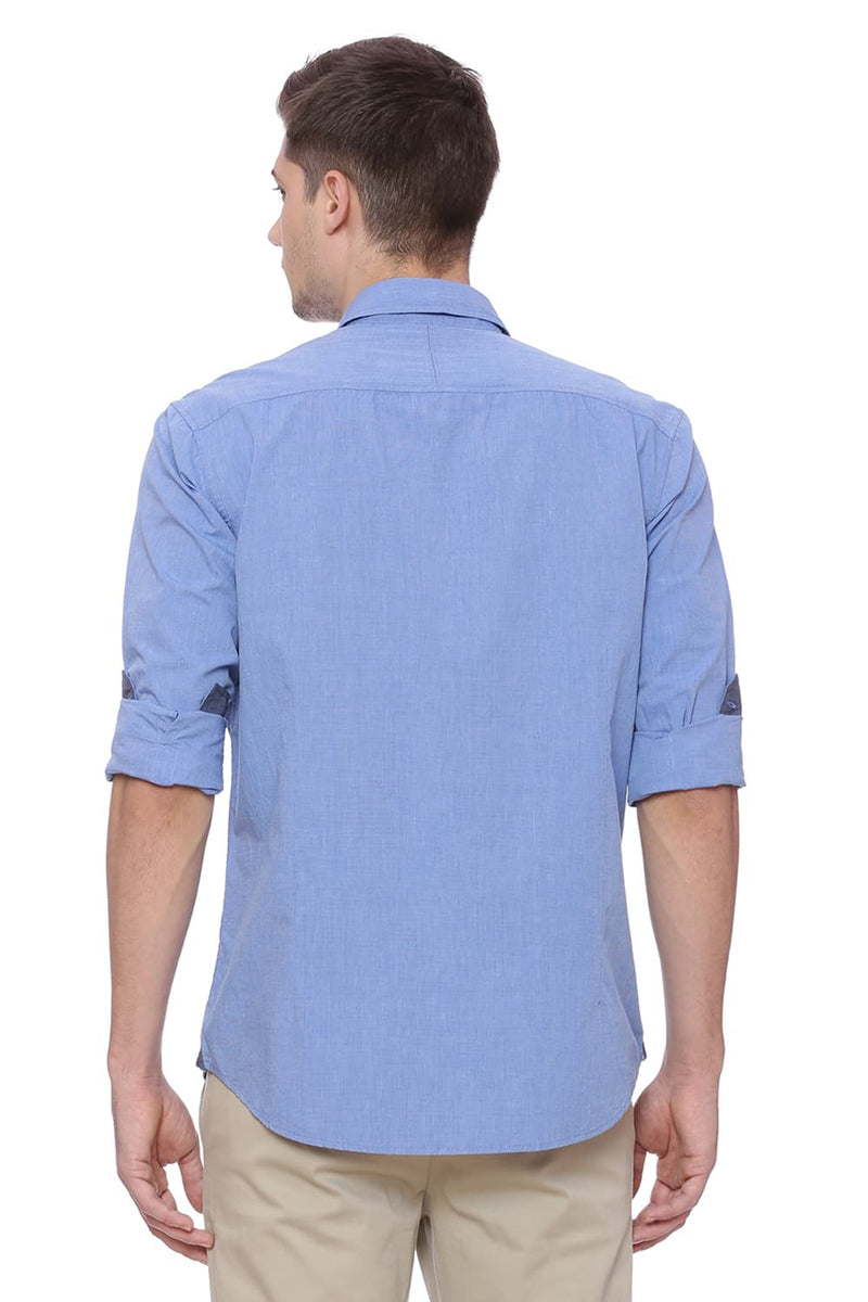 BASICS SLIM FIT FIL A FIL SHIRT