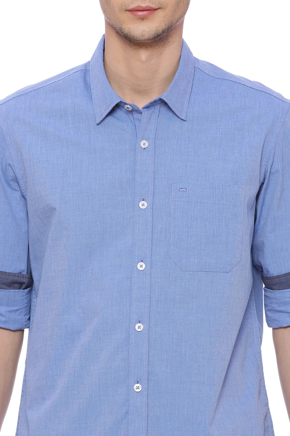 BASICS SLIM FIT FIL A FIL SHIRT