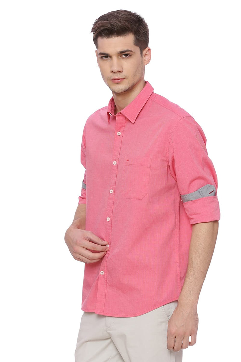 BASICS SLIM FIT FIL A FIL SHIRT