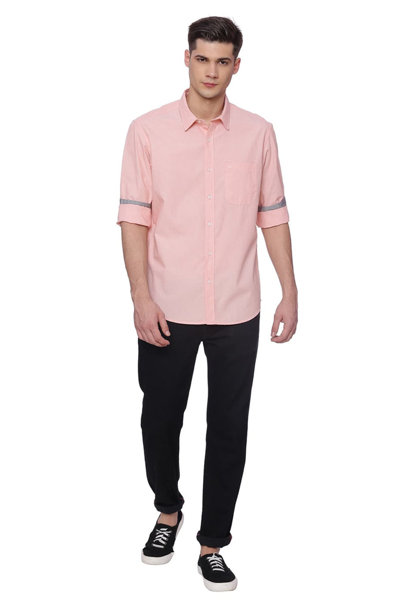 BASICS SLIM FIT FIL A FIL SHIRT