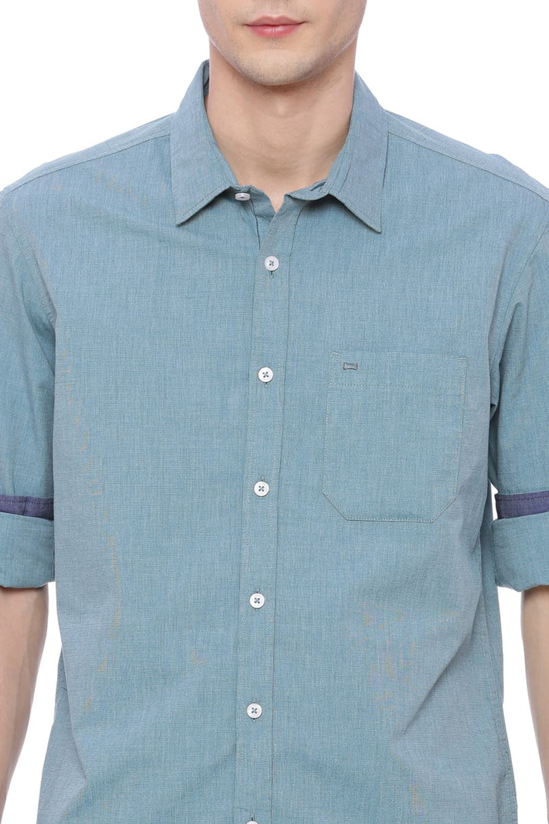 BASICS SLIM FIT FIL A FIL SHIRT