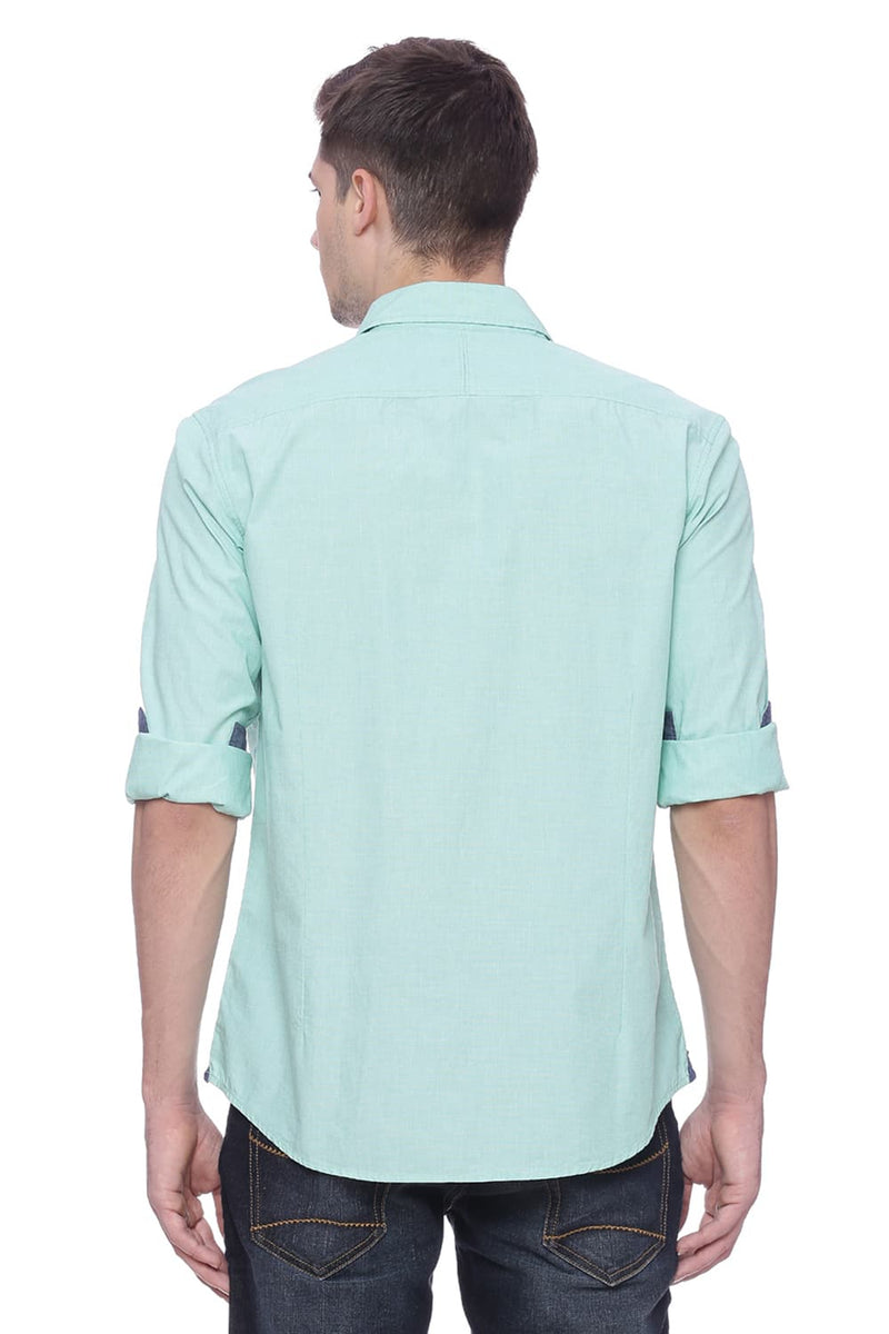 BASICS SLIM FIT FIL A FIL SHIRT