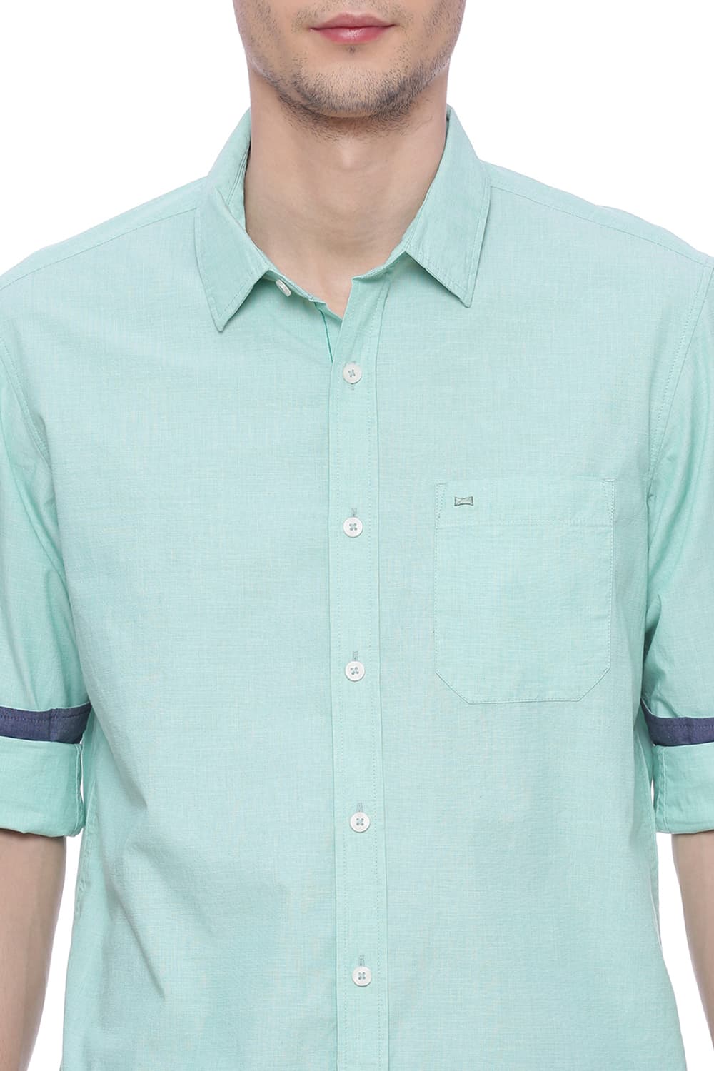 BASICS SLIM FIT FIL A FIL SHIRT