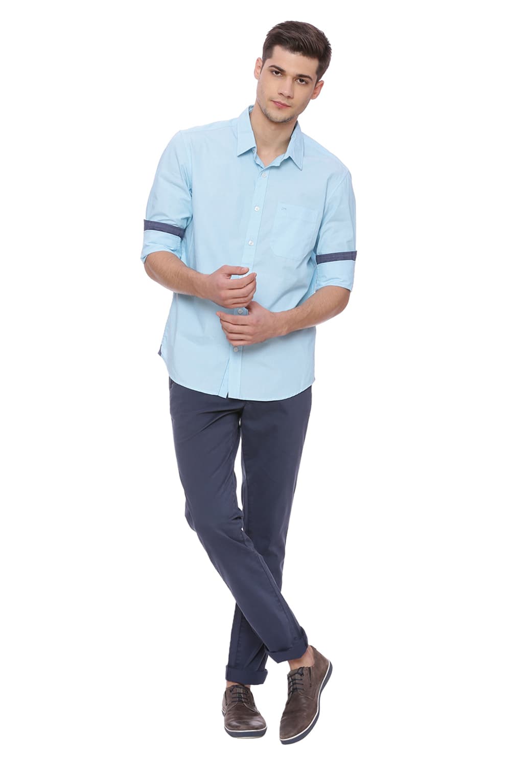 BASICS SLIM FIT FIL A FIL SHIRT