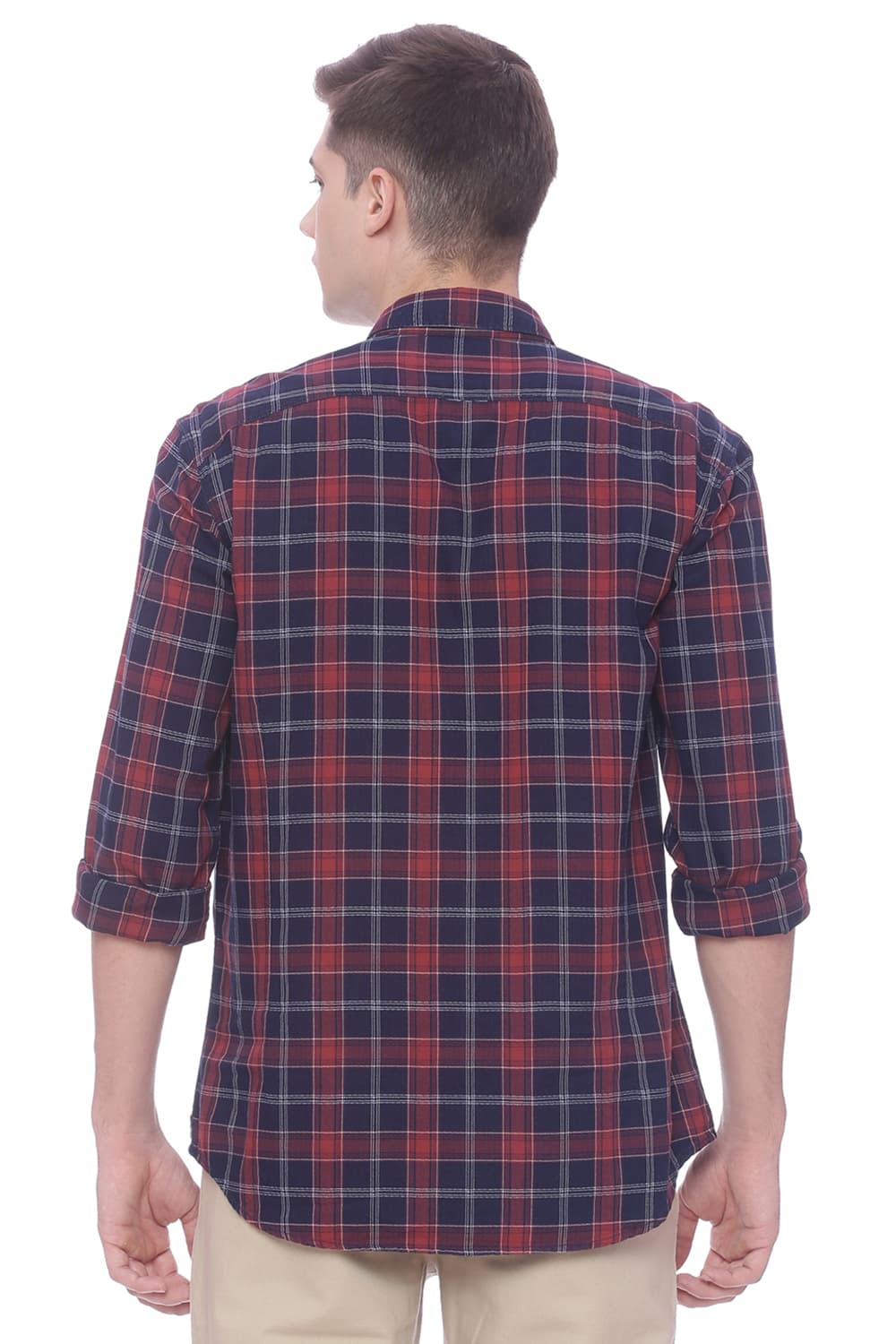 BASICS SLIM FIT CHECKS SHIRT