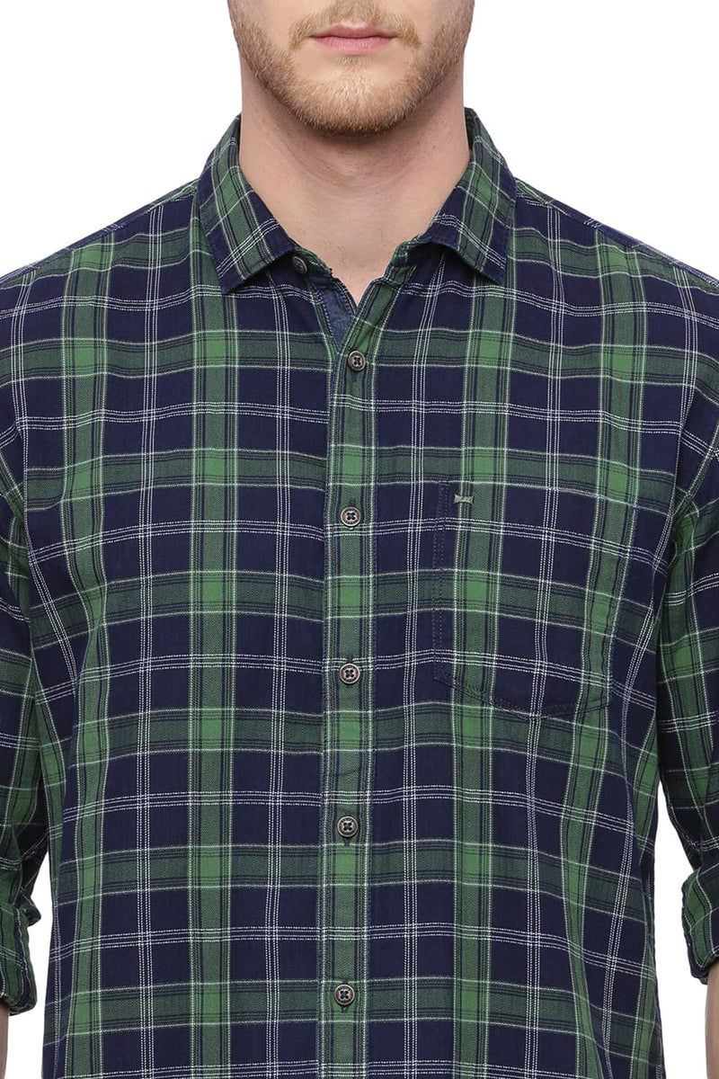 BASICS SLIM FIT CHECKS SHIRT