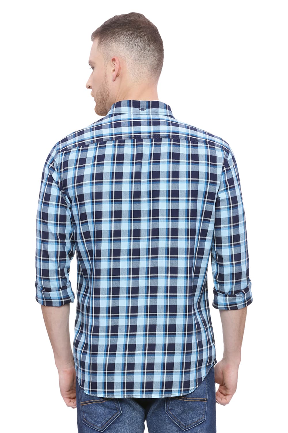 BASICS SLIM FIT CHECKS SHIRT