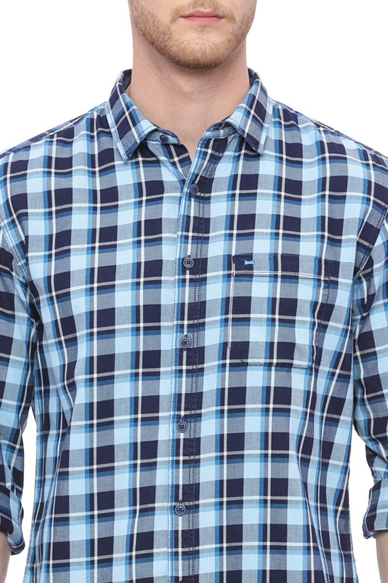 BASICS SLIM FIT CHECKS SHIRT