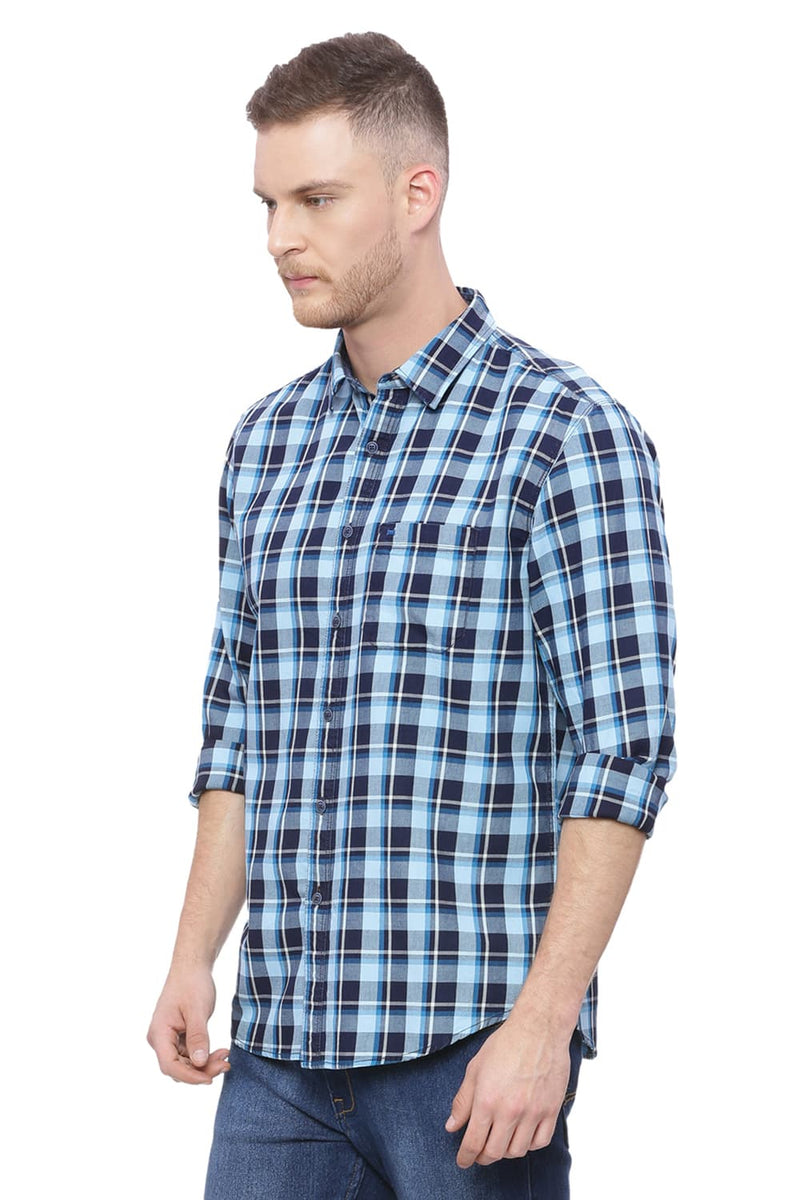 BASICS SLIM FIT CHECKS SHIRT