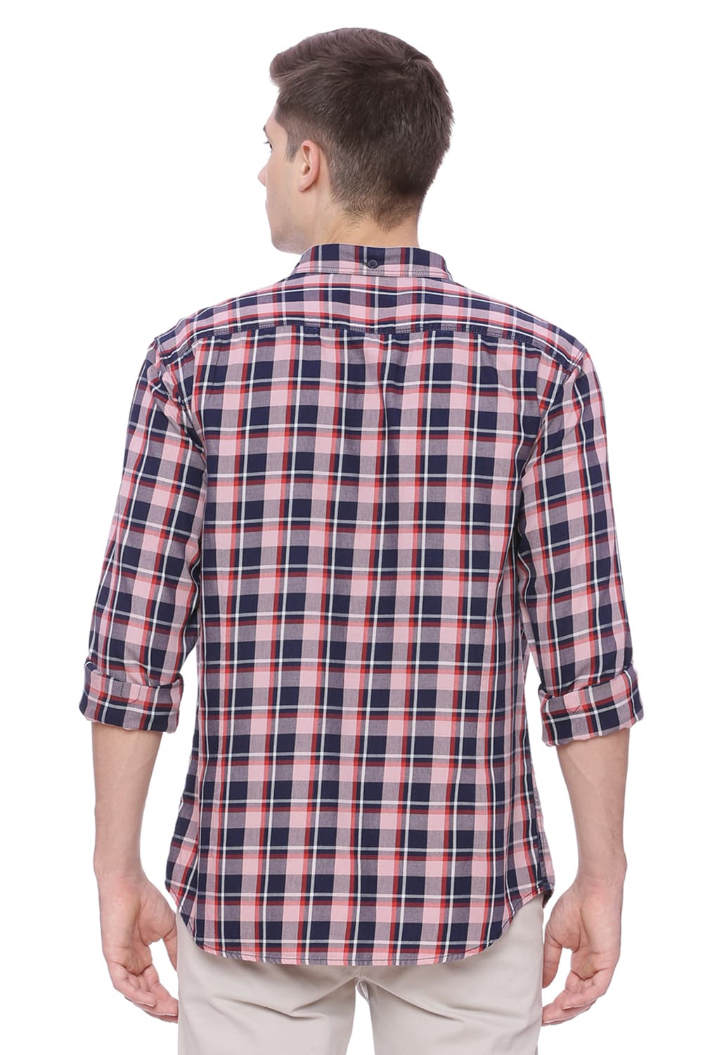 BASICS SLIM FIT CHECKS SHIRT