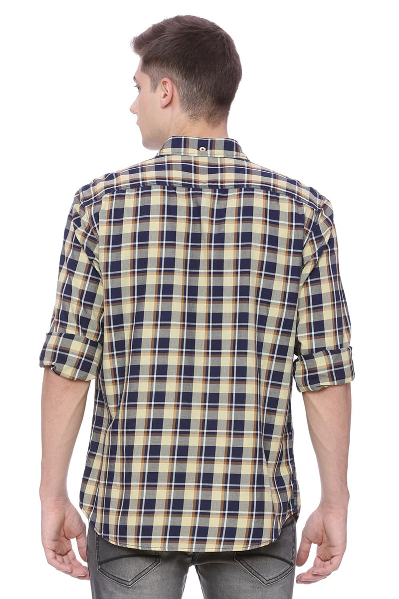 BASICS SLIM FIT CHECKS SHIRT