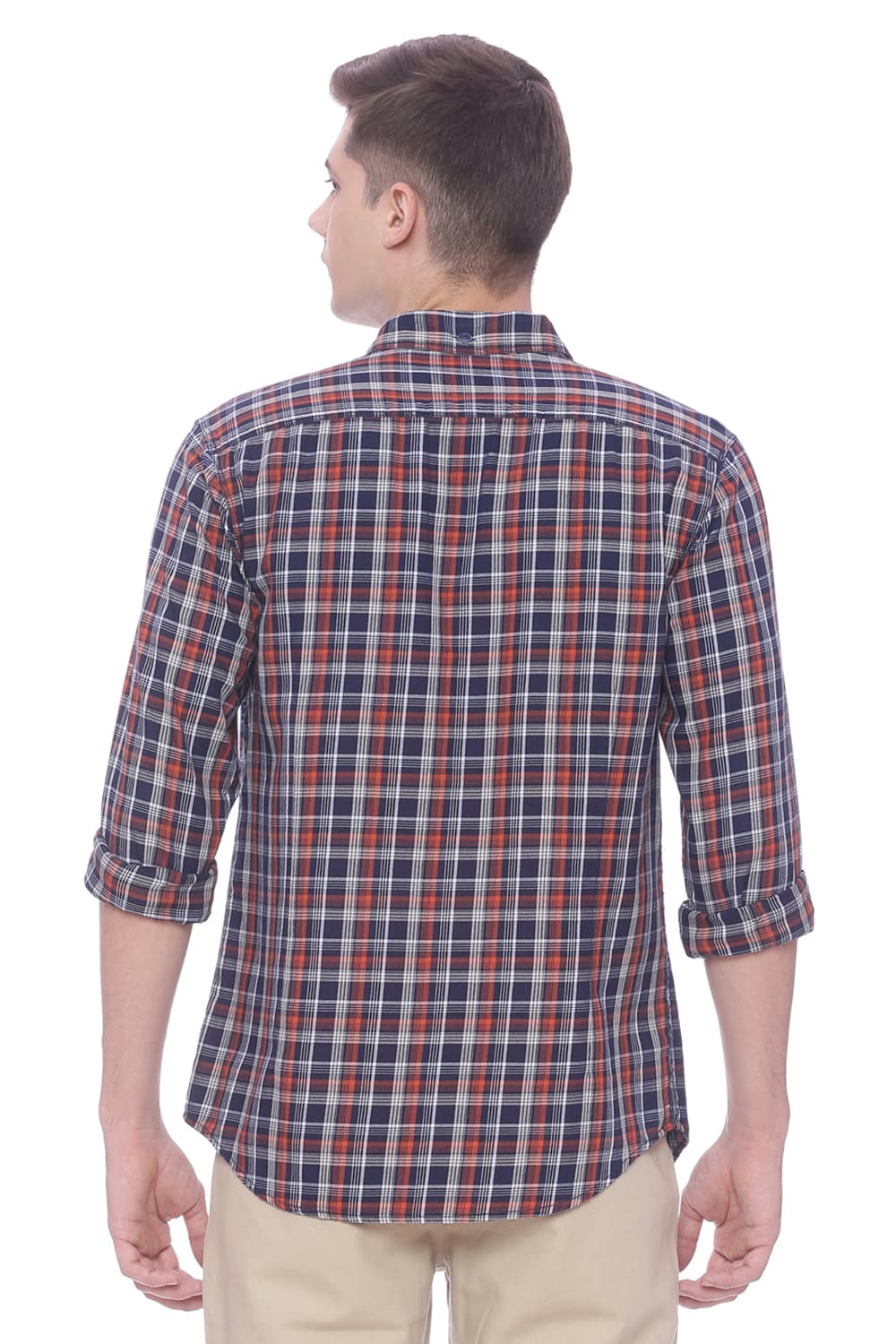 BASICS SLIM FIT CHECKS SHIRT