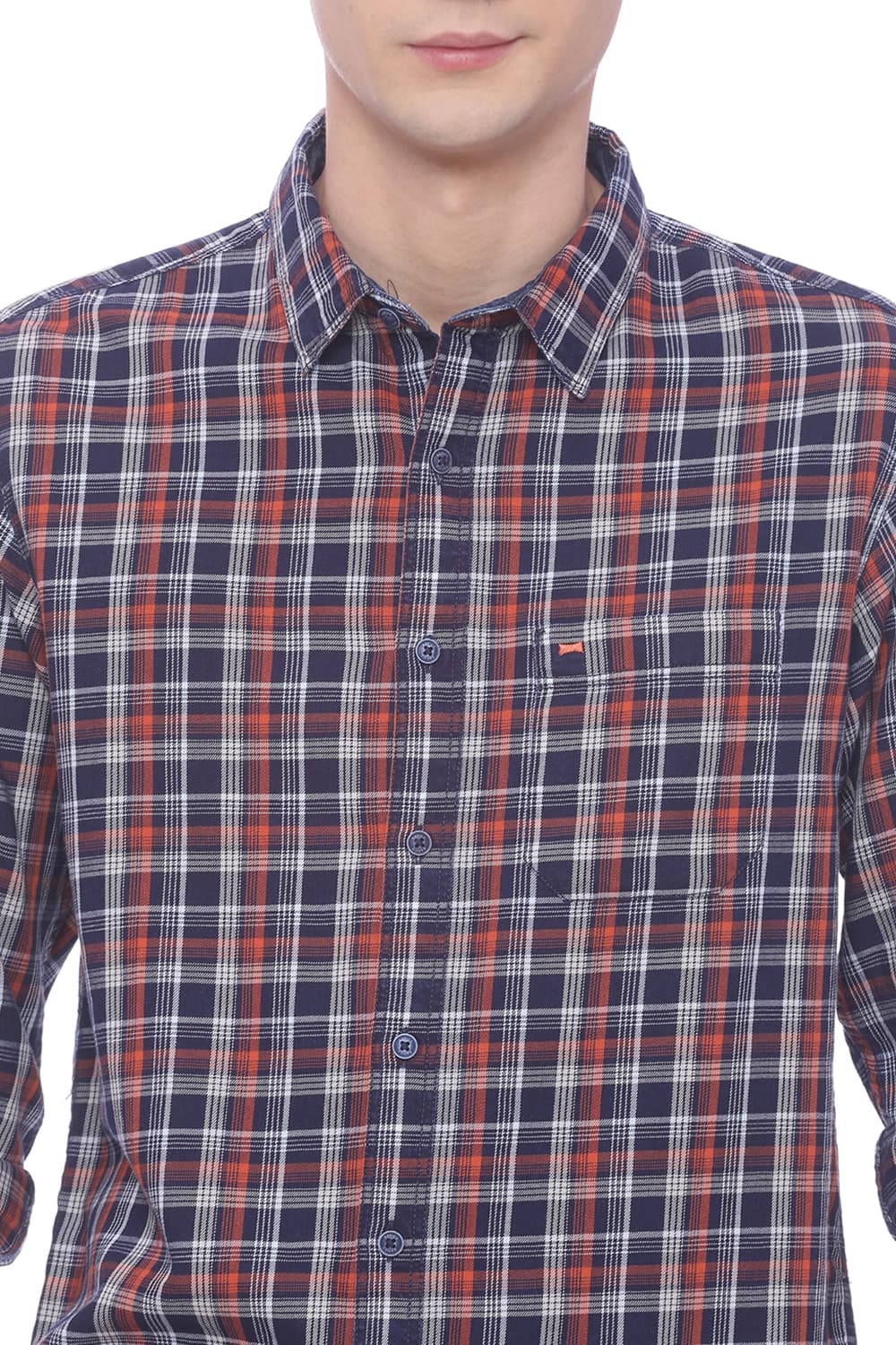 BASICS SLIM FIT CHECKS SHIRT