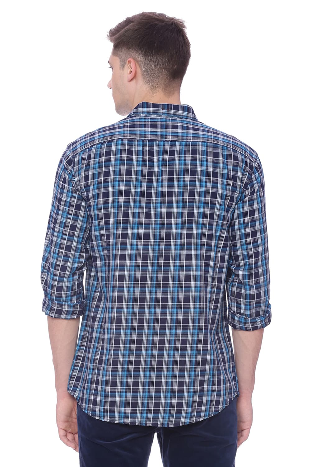 BASICS SLIM FIT CHECKS SHIRT