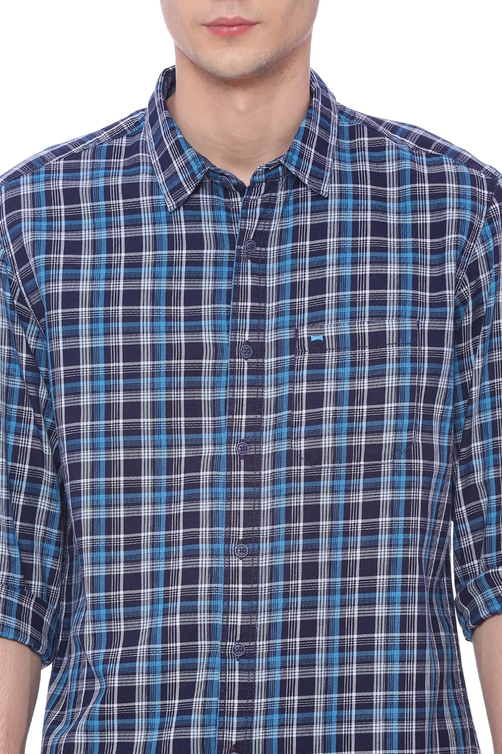 BASICS SLIM FIT CHECKS SHIRT