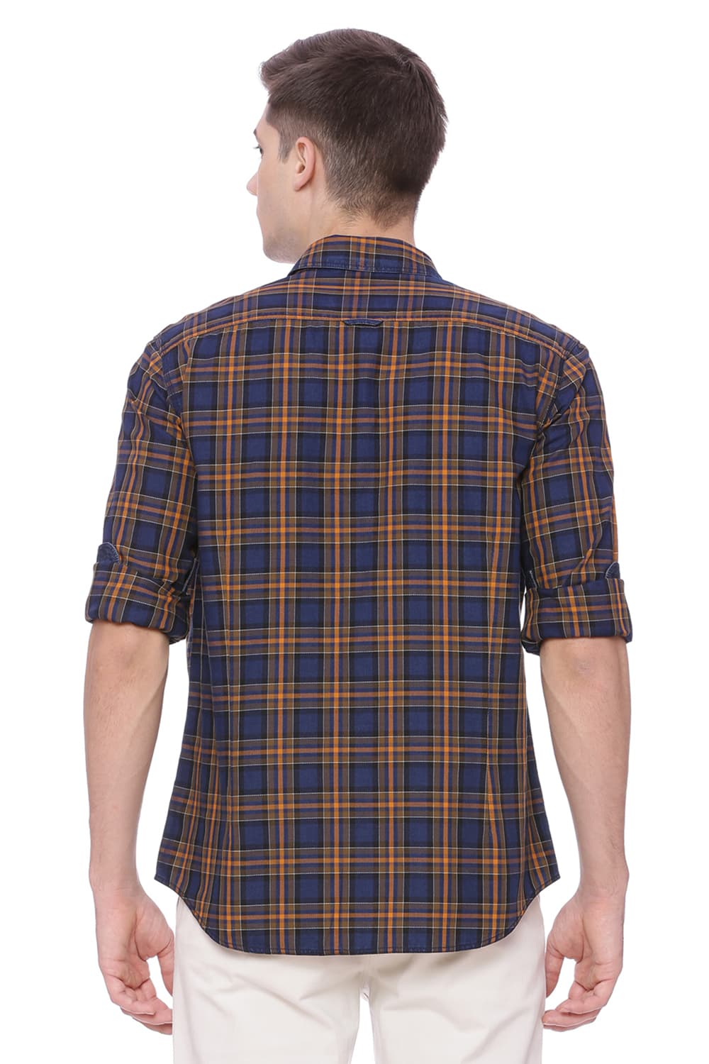 BASICS SLIM FIT CHECKS SHIRT