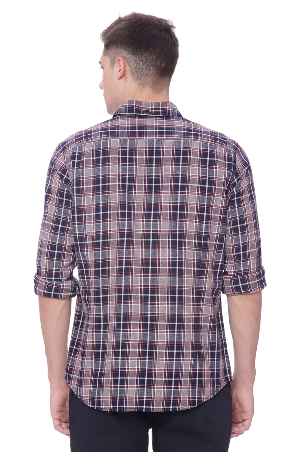 BASICS SLIM FIT CHECKS SHIRT