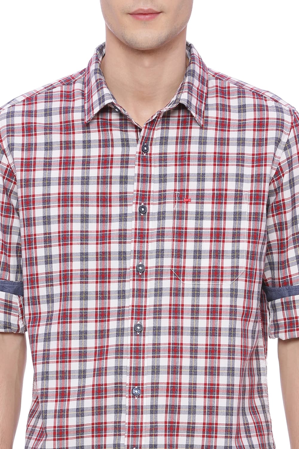 BASICS SLIM FIT CHECKS SHIRT