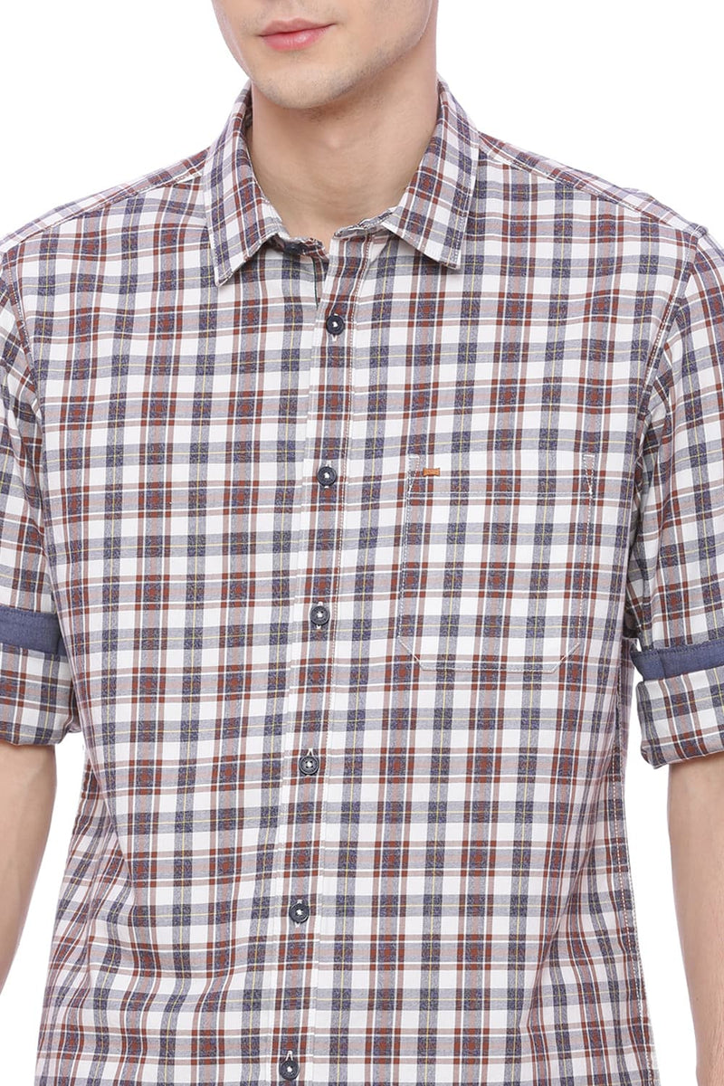 BASICS SLIM FIT CHECKS SHIRT