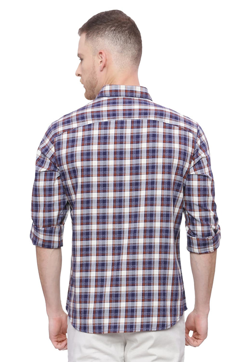 BASICS SLIM FIT CHECKS SHIRT