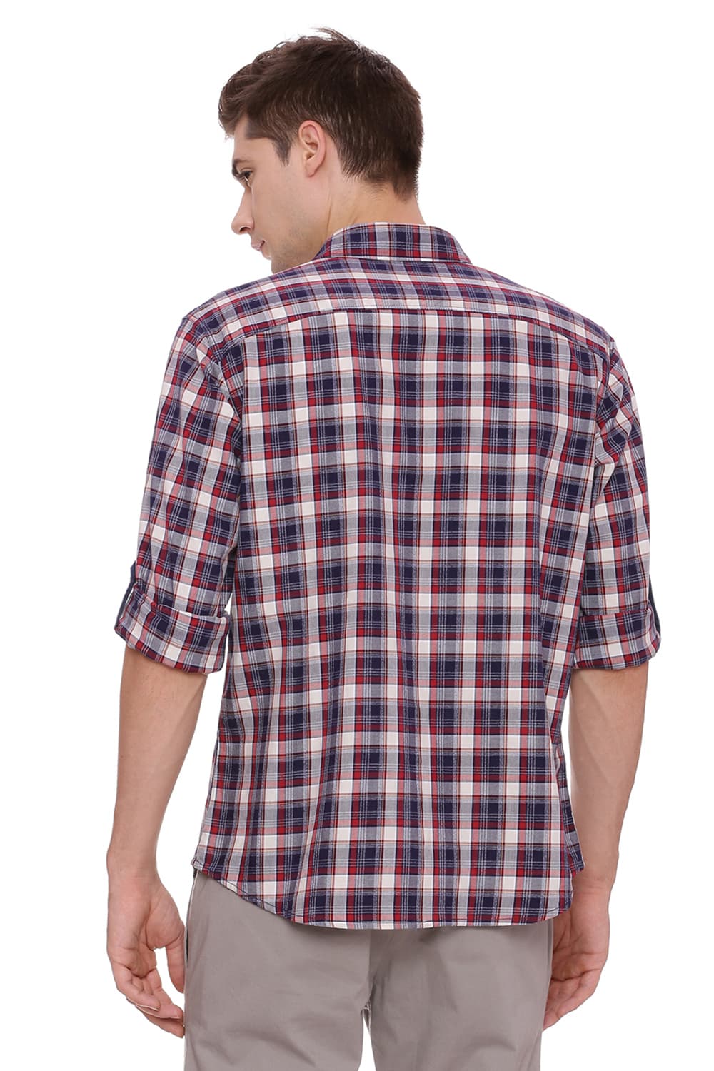 BASICS SLIM FIT CHECKS SHIRT