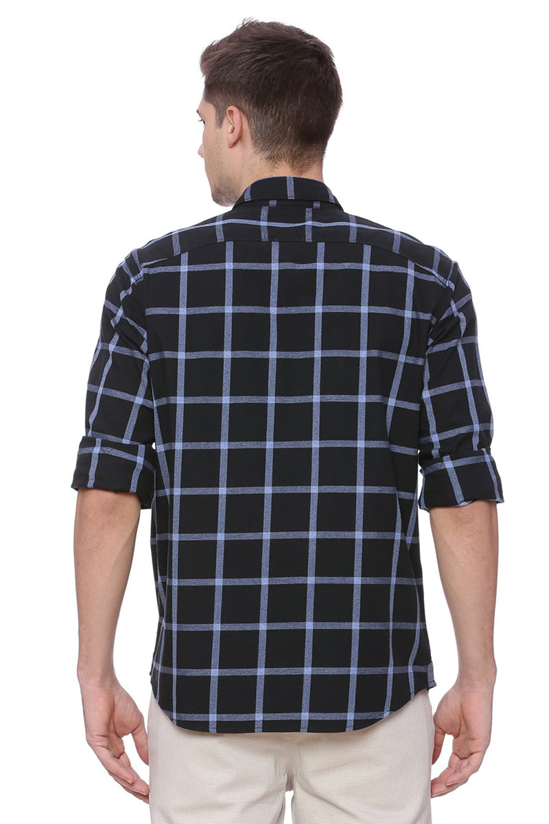 BASICS SLIM FIT CHECKS SHIRT