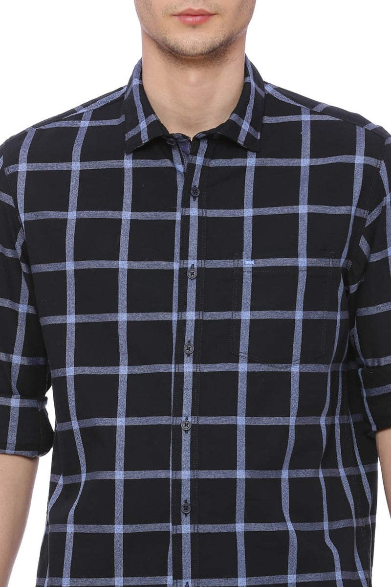 BASICS SLIM FIT CHECKS SHIRT