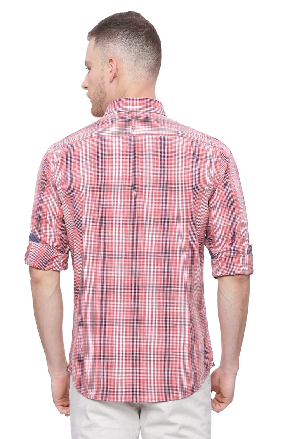 BASICS SLIM FIT CHECKS SHIRT