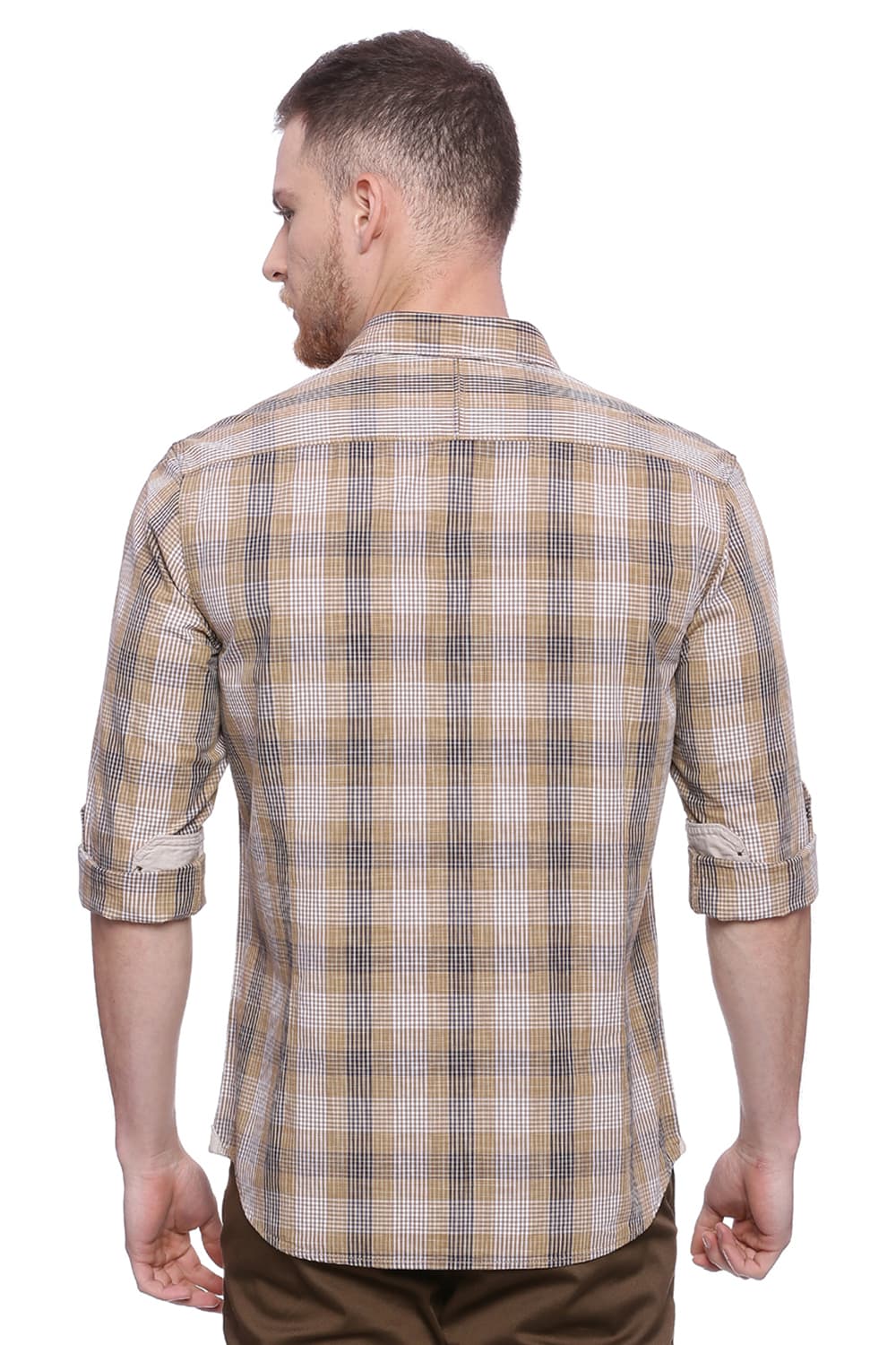 BASICS SLIM FIT CHECKS SHIRT