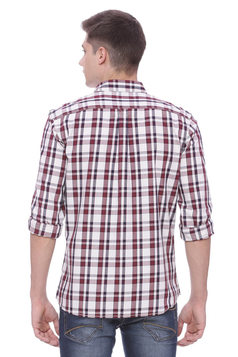 BASICS SLIM FIT CHECKS SHIRT