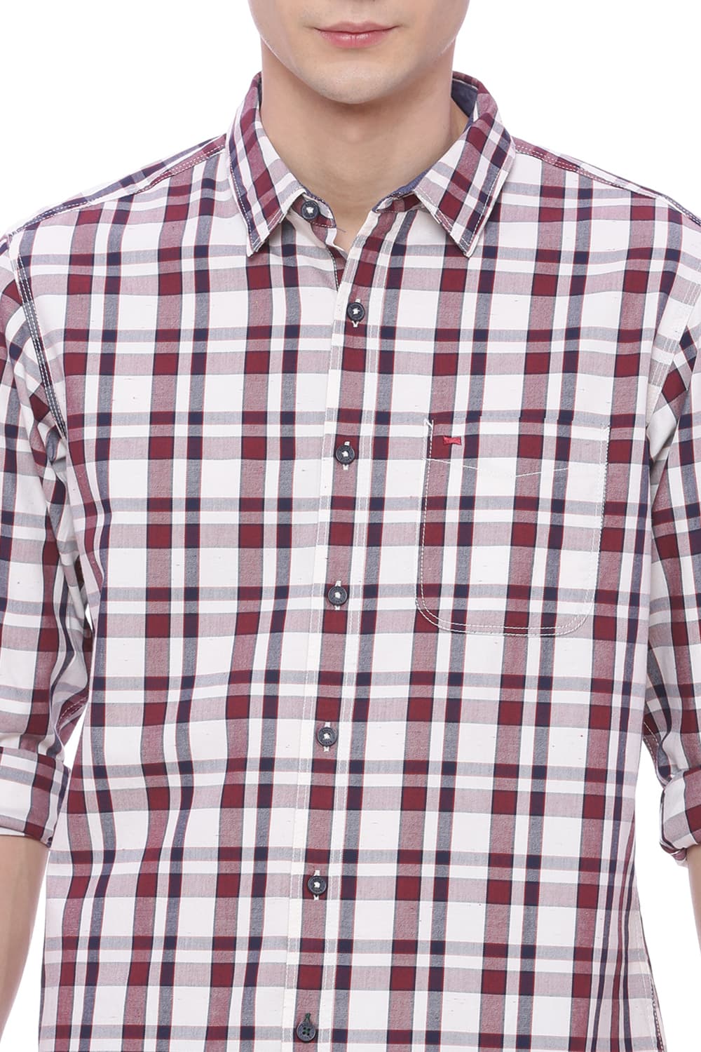 BASICS SLIM FIT CHECKS SHIRT