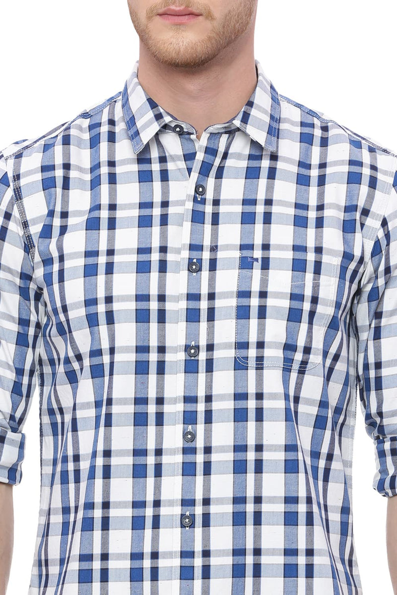 BASICS SLIM FIT CHECKS SHIRT