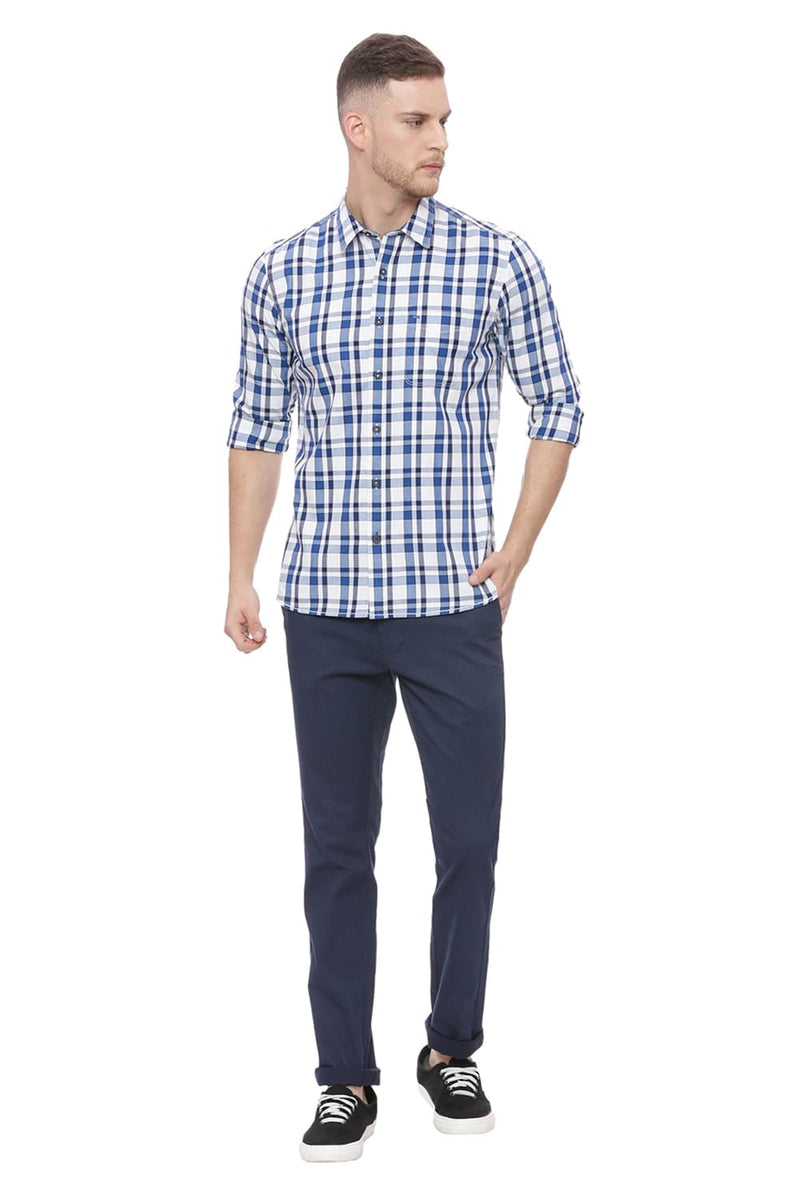 BASICS SLIM FIT CHECKS SHIRT