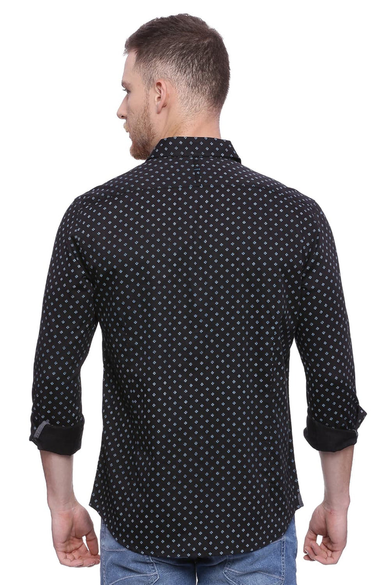 BASICS SLIM FIT PRINTED SHIRT