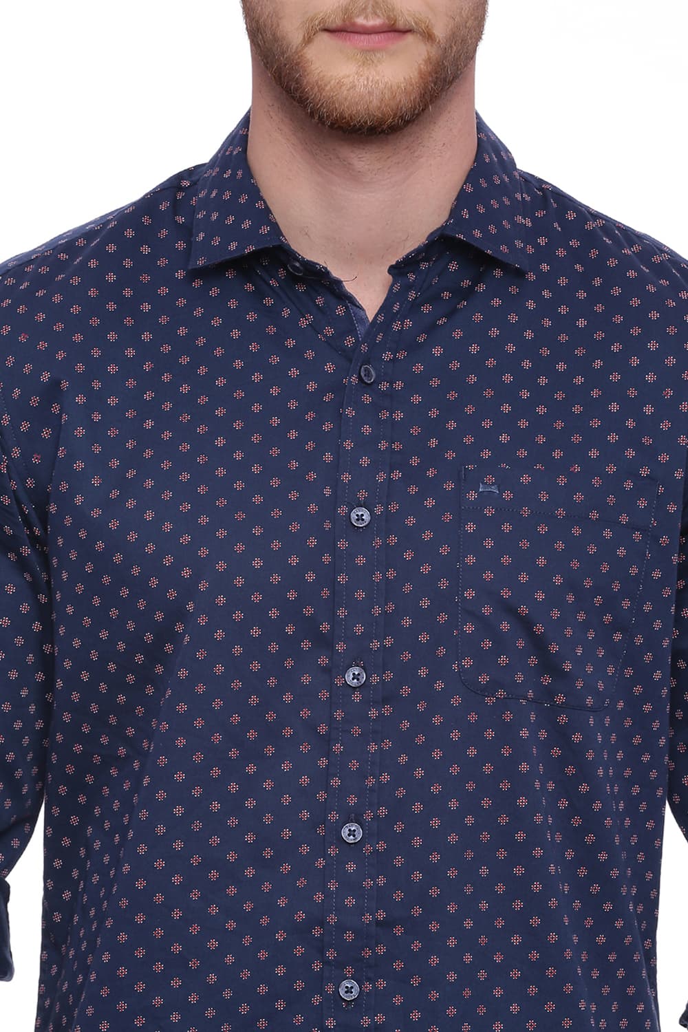 BASICS SLIM FIT PRINTED SHIRT