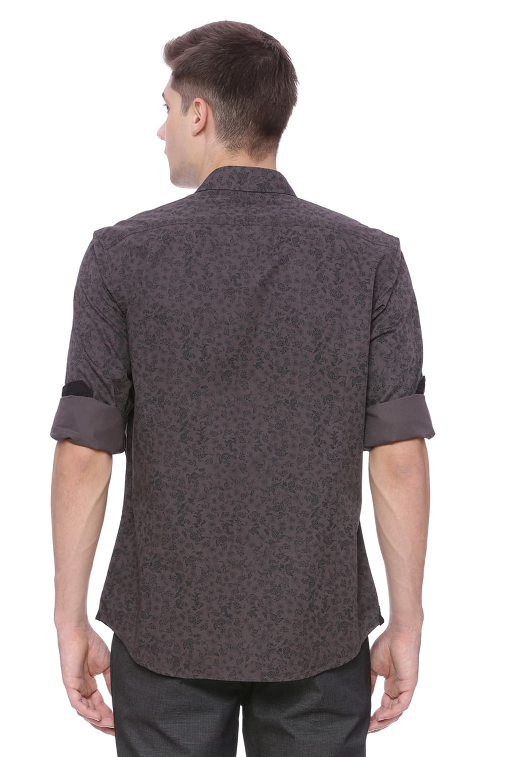 BASICS SLIM FIT PRINTED SHIRT