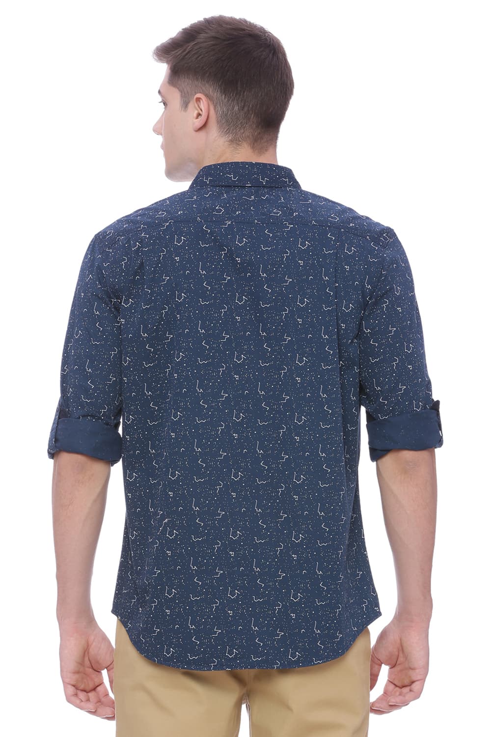 BASICS SLIM FIT PRINTED SHIRT