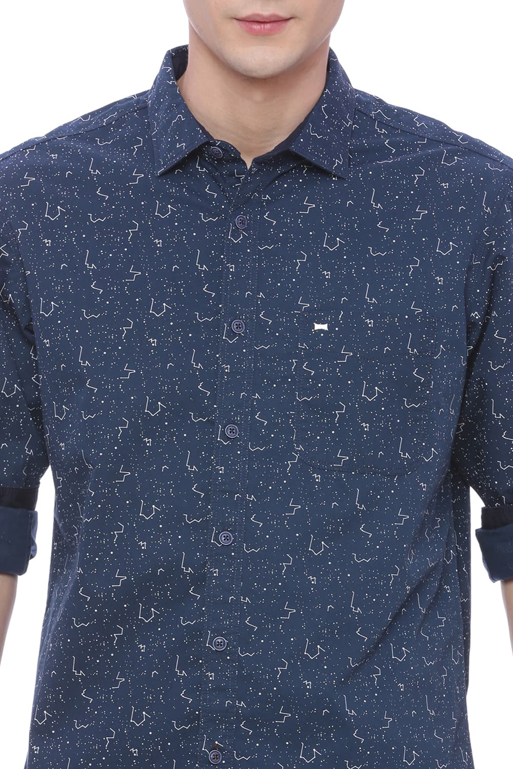 BASICS SLIM FIT PRINTED SHIRT