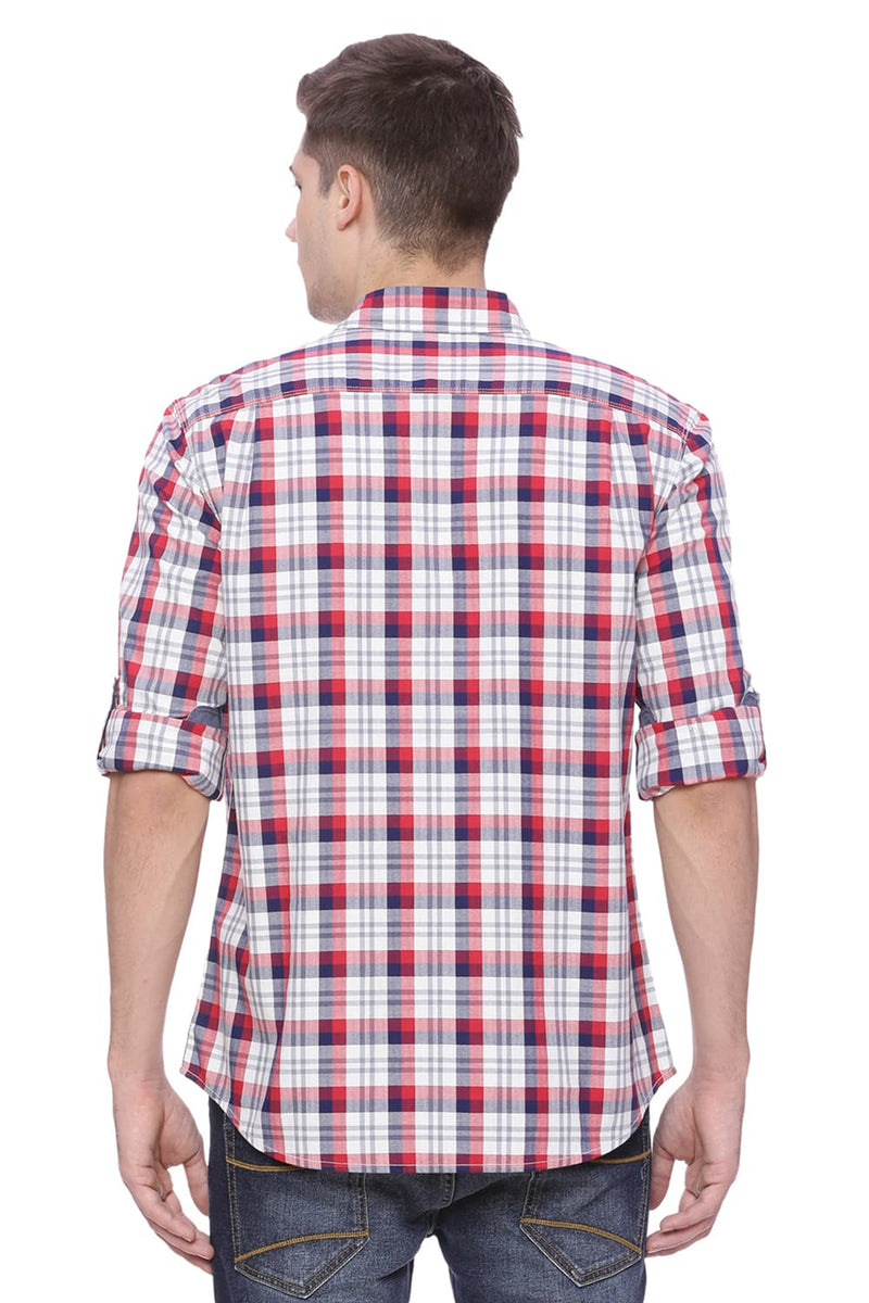 BASICS SLIM FIT CHECKS SHIRT