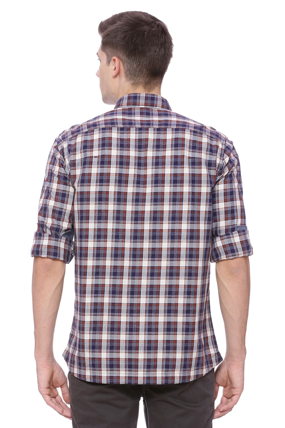 BASICS SLIM FIT CHECKS SHIRT