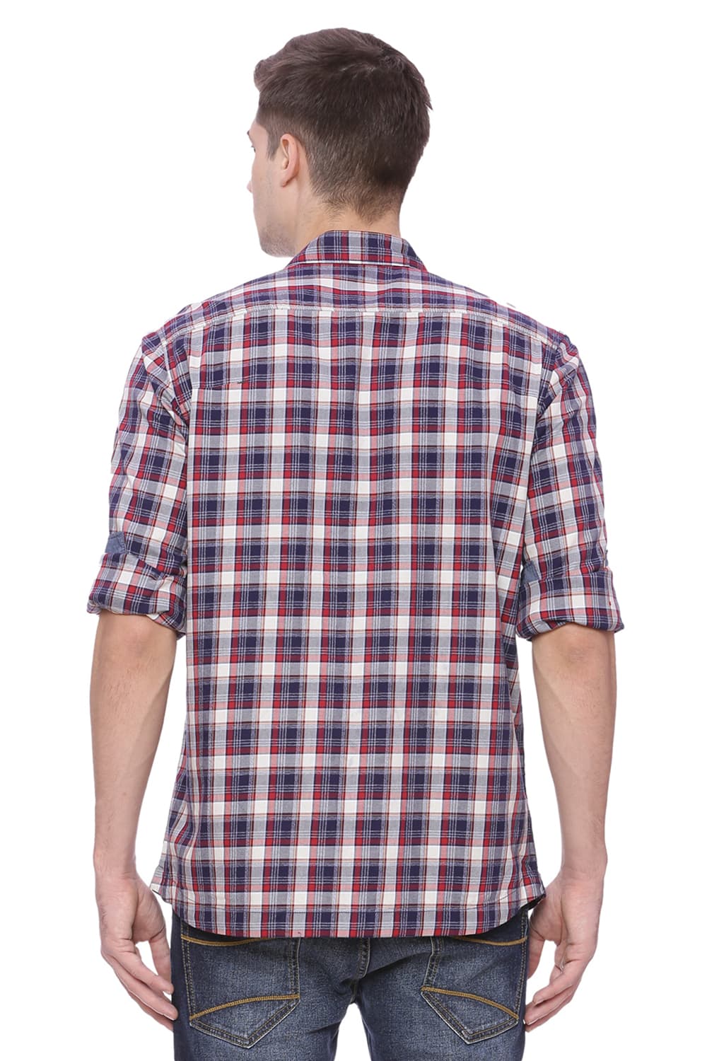 BASICS SLIM FIT CHECKS SHIRT