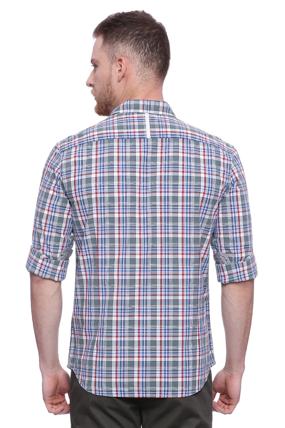 BASICS SLIM FIT CHECKS SHIRT