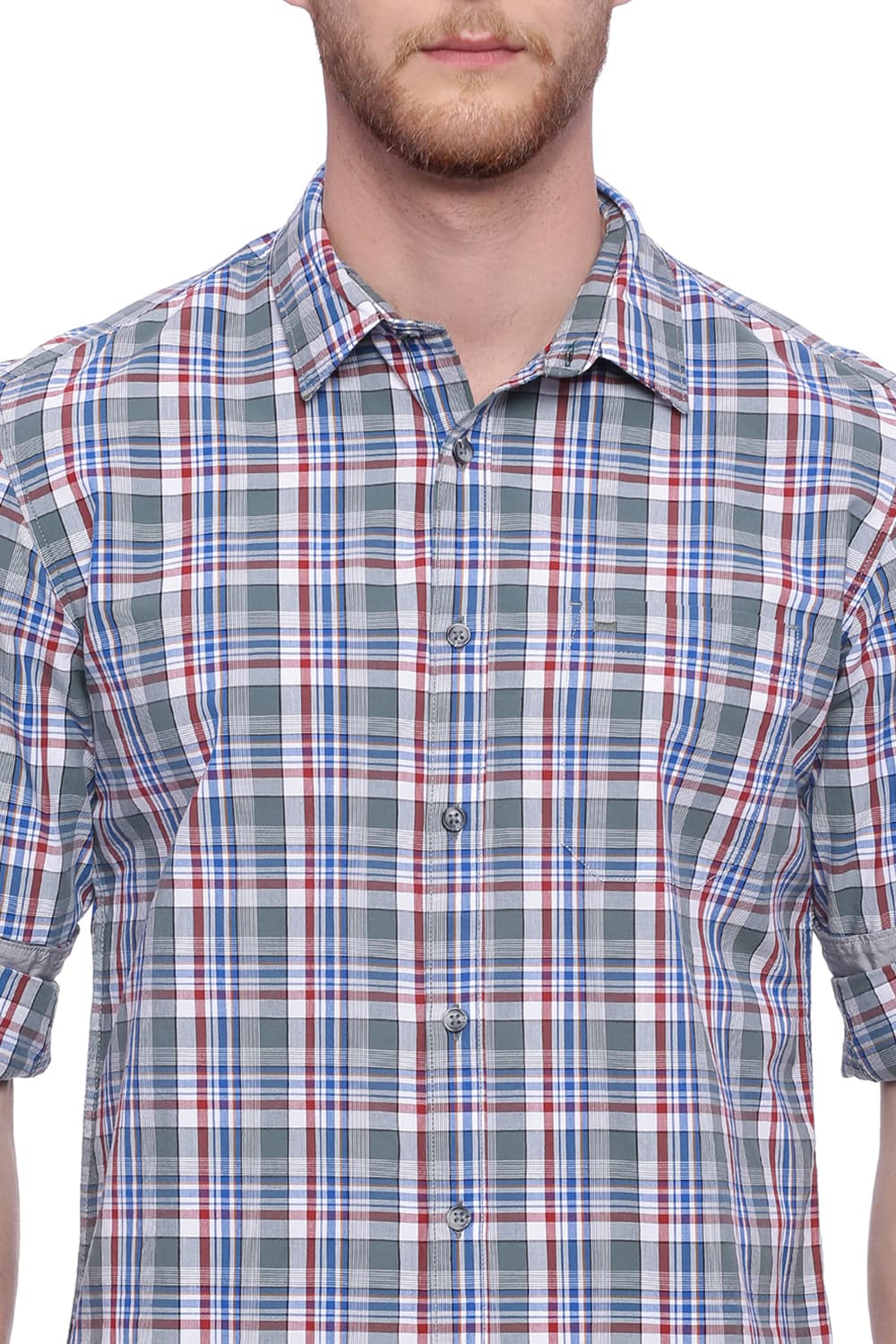 BASICS SLIM FIT CHECKS SHIRT