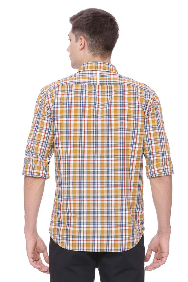 BASICS SLIM FIT CHECKS SHIRT