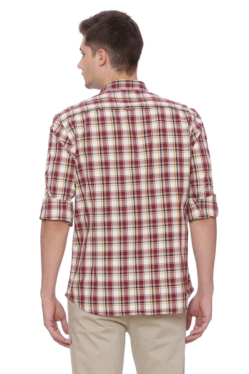 BASICS SLIM FIT CHECKS SHIRT